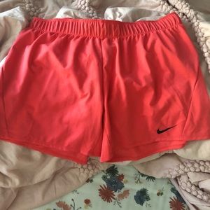 pink nike athletic shorts